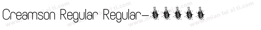 Creamson Regular Regular字体转换